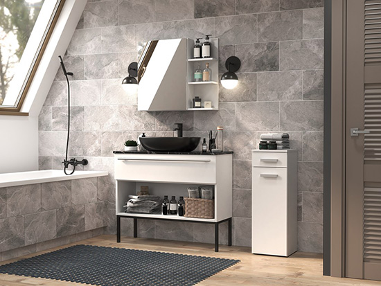 Nízká koupelnová skříňka