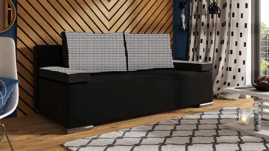 Rozkládací pohovka černá