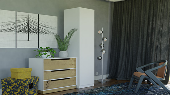 Bílá předsíňová skříň