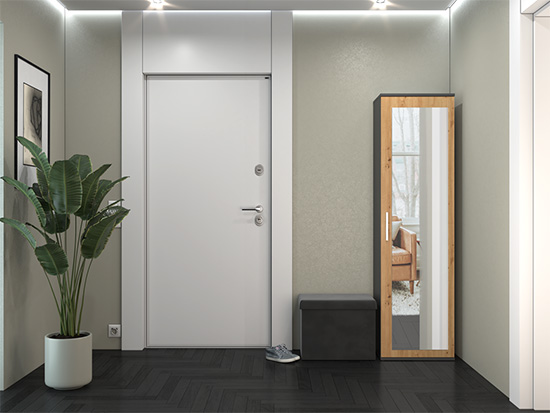 Předsíňová skříň se zrcadlem