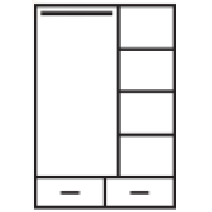 Šatní skříň MARGARET 120x200 - Ilustrační foto (2/3)