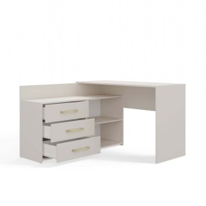 Psací stůl rohový + komoda DANY kašmír (3/9)
