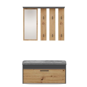 GARDEROBA PARMA ANTRACYT/ARTISAN (2/5)