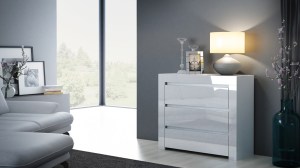 Komoda DEKO D3 Bílý lesk (4/4)