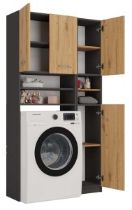 Koupelnová sestava MARPOL DK Antracit + dub artisan (2/5)