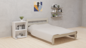 Postel SARA 140x200 bílá + rošt + matrace (11/11)