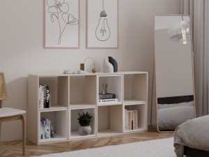 Ilustrační foto - Regál MALAX 2X4 kašmír (6/7)