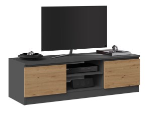 RTV stolek 120 Antracit + dub artisan (2/5)