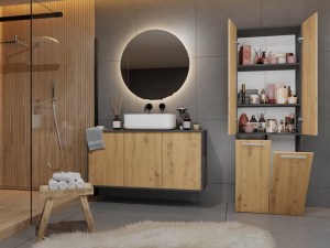 Słupek łazienkowy Nel 1K/DD ANTRACYT ARTISAN (4/8)