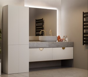 Koupelnová skříňka NEL DD 1K 60 kašmír (7/10)