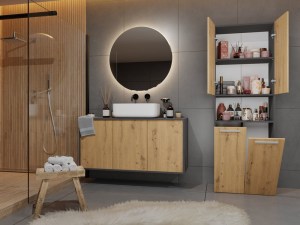 Słupek łazienkowy Nel 2K/DK ANTRACYT ARTISAN (5/7)