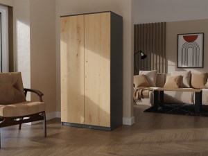 SZAFA SD-90 - ANTRACYT / DĄB ARTISAN (7/7)