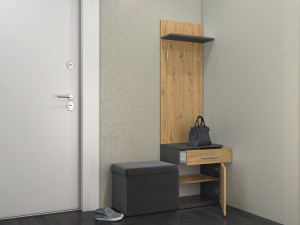 Věšák DUO Antracit + dub artisan (5/5)