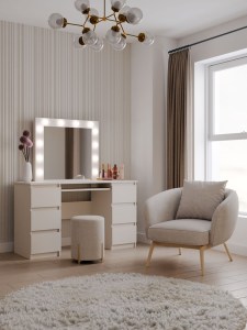 Ilustrační foto - Toaletní stolek MARINA + KUBA kašmír (3/4)