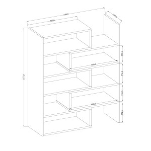 Ilustrační foto - Regál KAROL 01 - Rozměry (2/3)