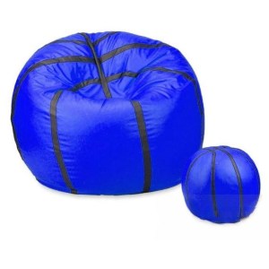 Sedací vak - míč basketballový + taburet - modrý