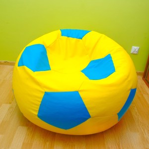 Dětský taburet MÍČ - žlutá + světlemodrá