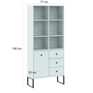 Knihovna LINEA 1D3S - rozměry (2/2)