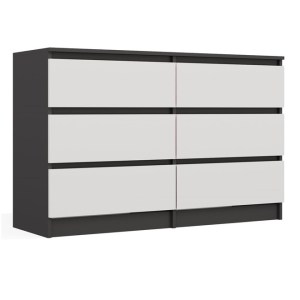Komoda MALWA M6 120 - antracit + bílá