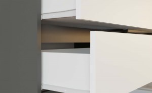 Komoda MALWA M6 120 - antracit + bílá - otevřená - detail (7/14)