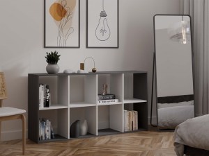 Ilustrační foto - Regál MALAX 2X4 - antracit + bílá (5/7)
