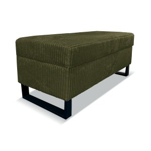 Taburet MARA s úložným prostorem - olivový - manšestr - LINCOLN 37