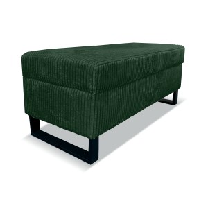 Taburet MARA s úložným prostorem - tmavězelený - manšestr - LINCOLN 39