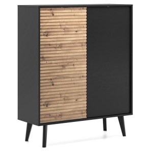 Komoda WILLOW KD104 - dub artisan + černá