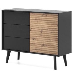 Komoda WILLOW KSZ104 - dub artisan + černá
