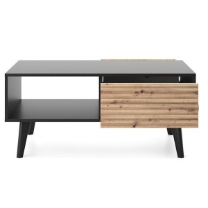 Konferenční stolek WILLOW L104 - dub artisan + černá - otevřený (3/7)