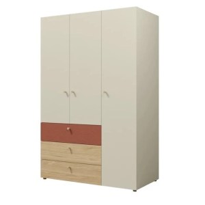 Šatní skříň YUKI 120 - červená (2/6)