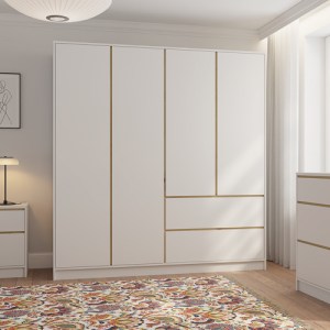 Ilustrační foto - sestava BASIT - bílá + dub artisan (2/2)