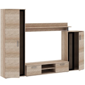 Obývací sestava BENTLEY - country oak - otevřená (2/6)