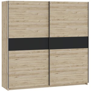 Šatní skříň BERNO 200 - jackson hickory + antracit