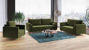 Sedací souprava FIORELLO 3+2+1 světlezelená - MONOLITH 38