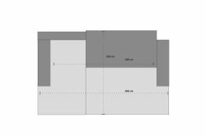 Rohová rozkládací sedačka FLAVIO - rozměry - rozklad (9/9)