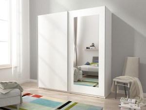 Ilustrační foto - Šatní skříň MIKA VIII 200 bílá (2/4)