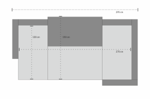 Sedací souprava WARNER - Rozklad - Rozměry (3/3)