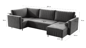 Sedací souprava WARNER - Rozměry (2/3)