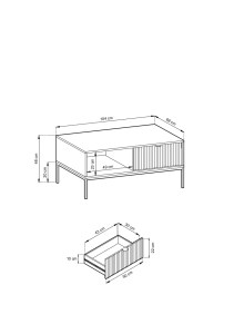 Konferenční stolek NOVA L104 - Rozměry (4/4)