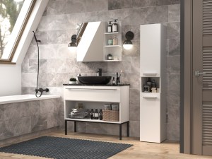 Ilustrační foto - Koupelnová skříňka NEL I bílý mat (5/7)