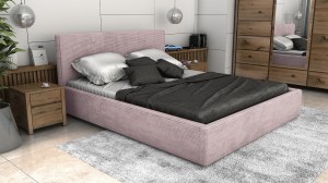 Postel LINCOLN 160x200 růžová s úložným prostorem - manšestr - LINCOLN 61