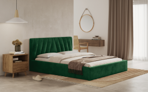 Postel ASTI 140x200 zelená s úložným prostorem