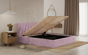 Postel ASTI 180x200 růžová s úložným prostorem (2/9)