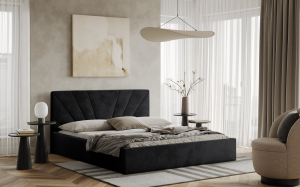 Postel LATINA 140x200 černá s úložným prostorem (1/8)