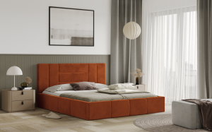 Postel MILANO 180x200 měděná s úložným prostorem