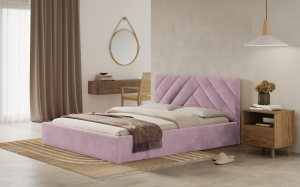 Postel PRATO 140x200 růžová s úložným prostorem