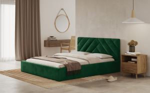 Postel PRATO 180x200 zelená s úložným prostorem