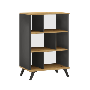 Regál RALF 09 Grafit + dub artisan