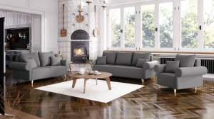 Sedací souprava ESTELA 3+2+1 světlešedá - CORD 205.06